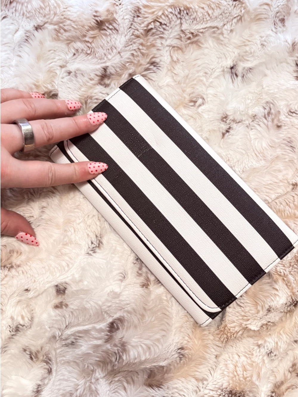 Kut from the Kloth Black and White Striped Wallet